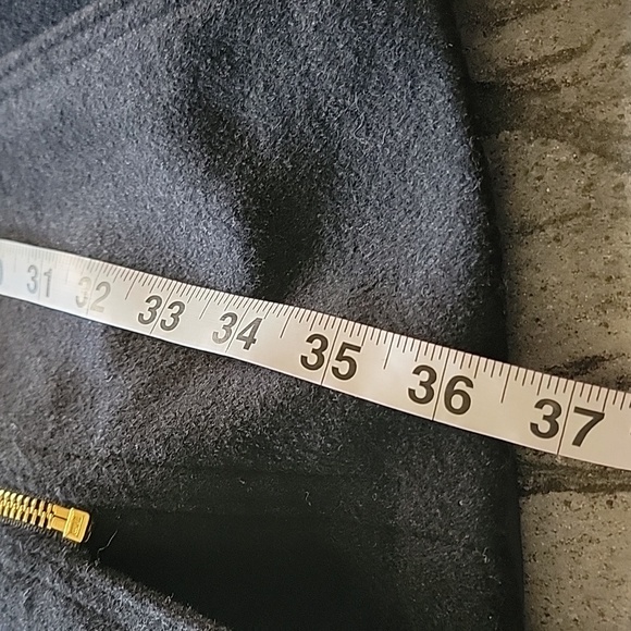 MICHAEL KORS Plus Size Coat Wool Blend w/Gold Hardware Black 1X NWT - Picture 13 of 16